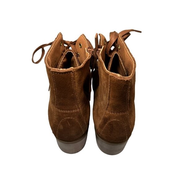 OTBT Arc Water Resistant Lace-Up Bootie Camel Suede size 8 New $169 - Picture 5 of 7